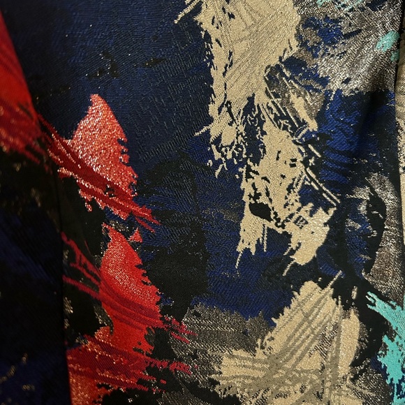 NWT Ellen Tracy Metallic Embossed Dress - Picture 7 of 7